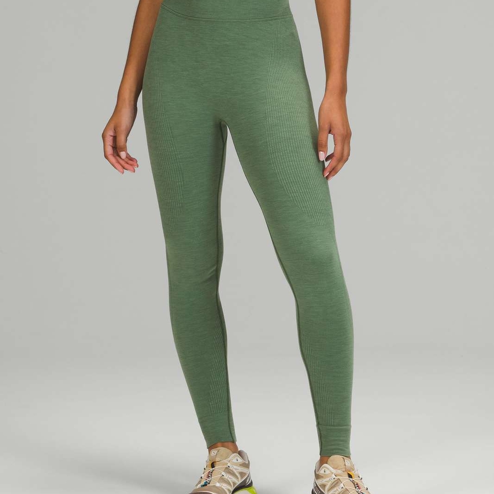 Lululemon Green Keep The Heat High-Waisted Leggings